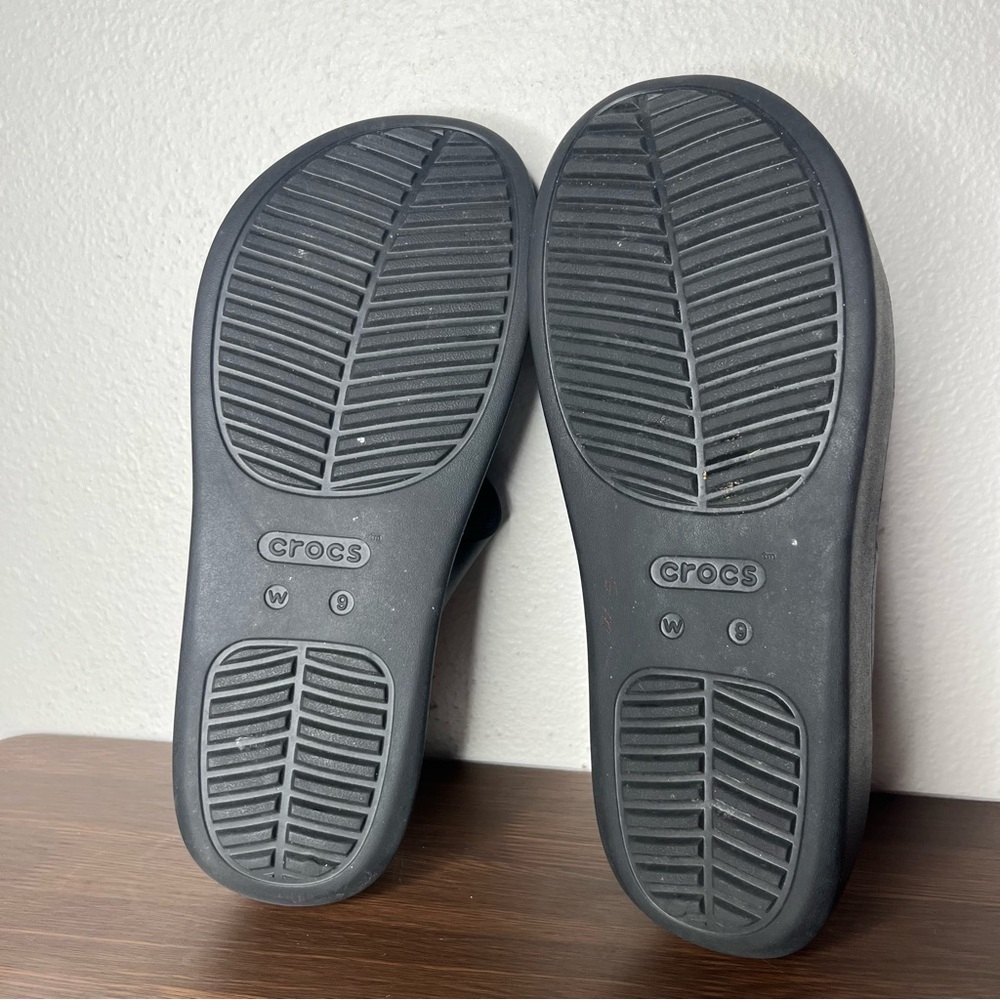 Crocs Black Getaway Platform Toe Loop Sandals Com… - image 7